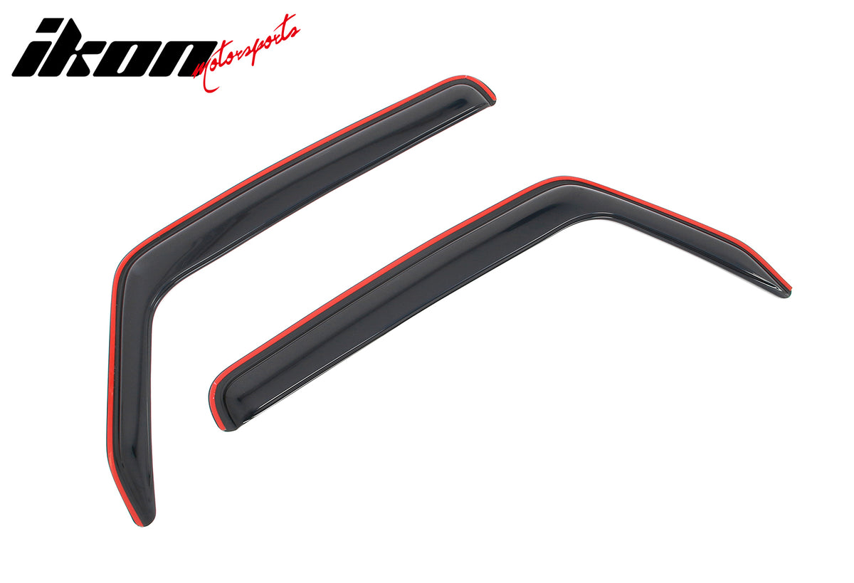 Fits 07-17 Jeep Wrangler& 18 Wrangler JK 2Dr In-channel Window Visors Deflectors
