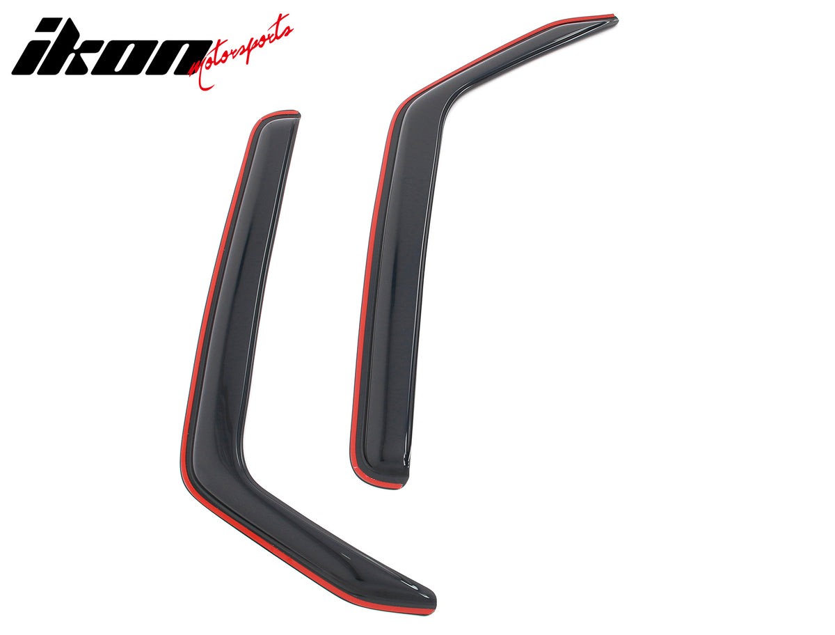 Fits 07-17 Jeep Wrangler& 18 Wrangler JK 2Dr In-channel Window Visors Deflectors
