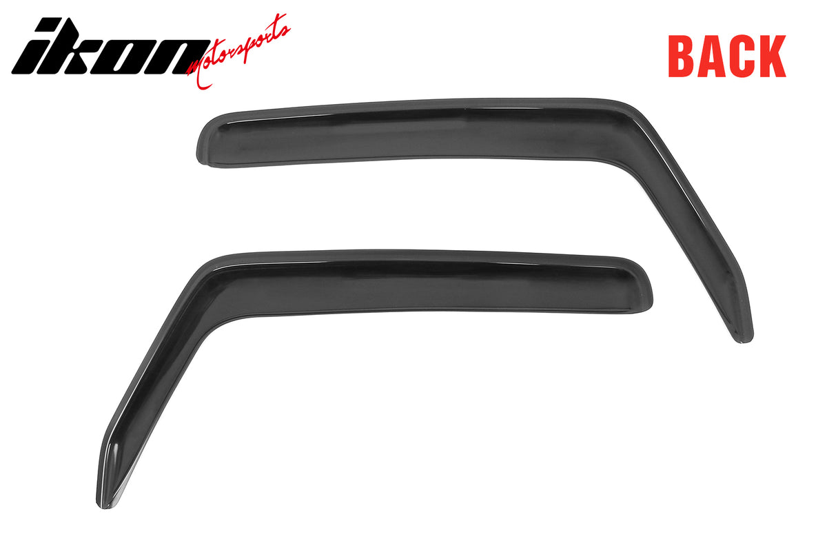Fits 07-17 Jeep Wrangler& 18 Wrangler JK 2Dr In-channel Window Visors Deflectors
