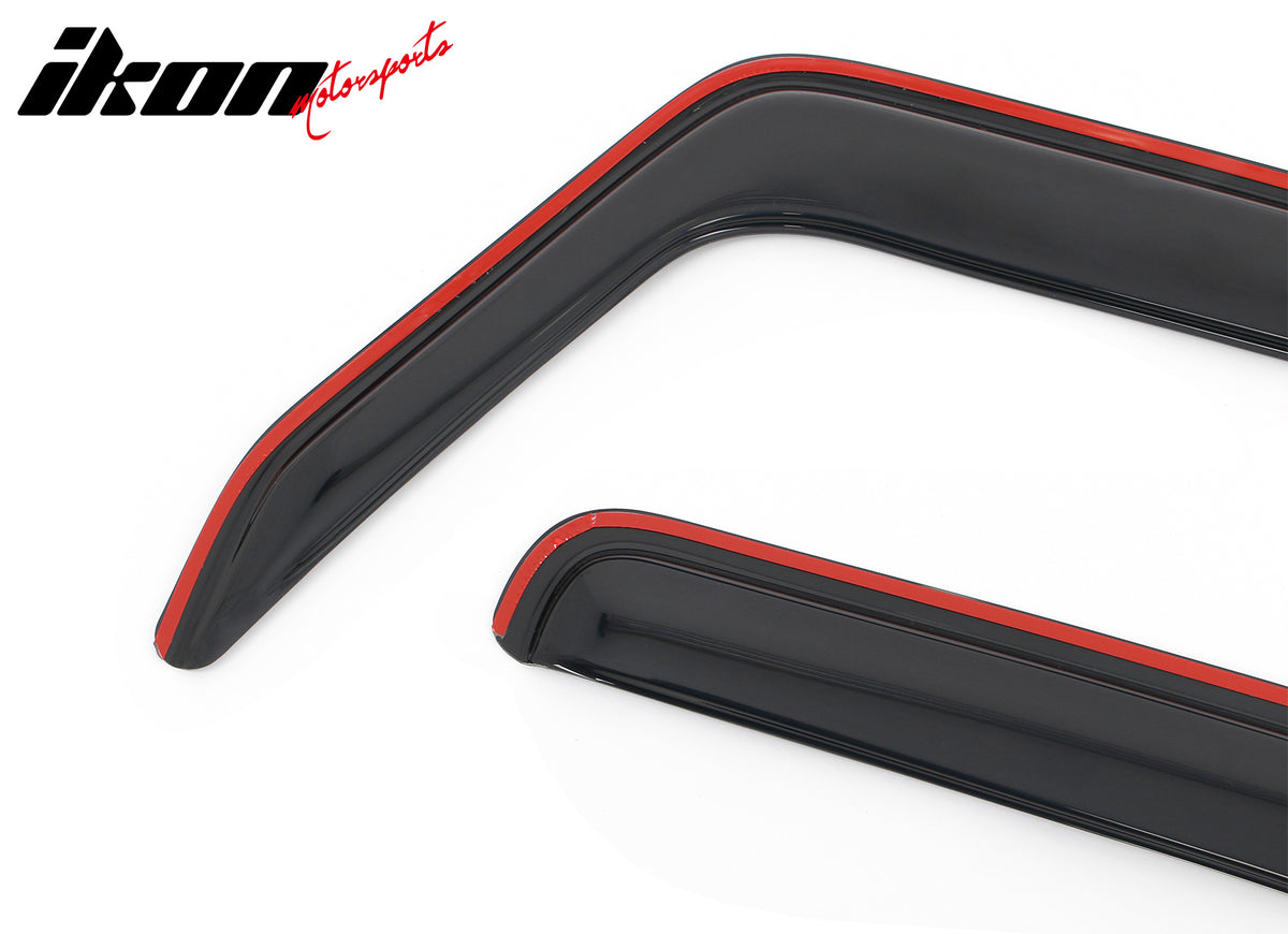 Fits 07-17 Jeep Wrangler& 18 Wrangler JK 2Dr In-channel Window Visors Deflectors