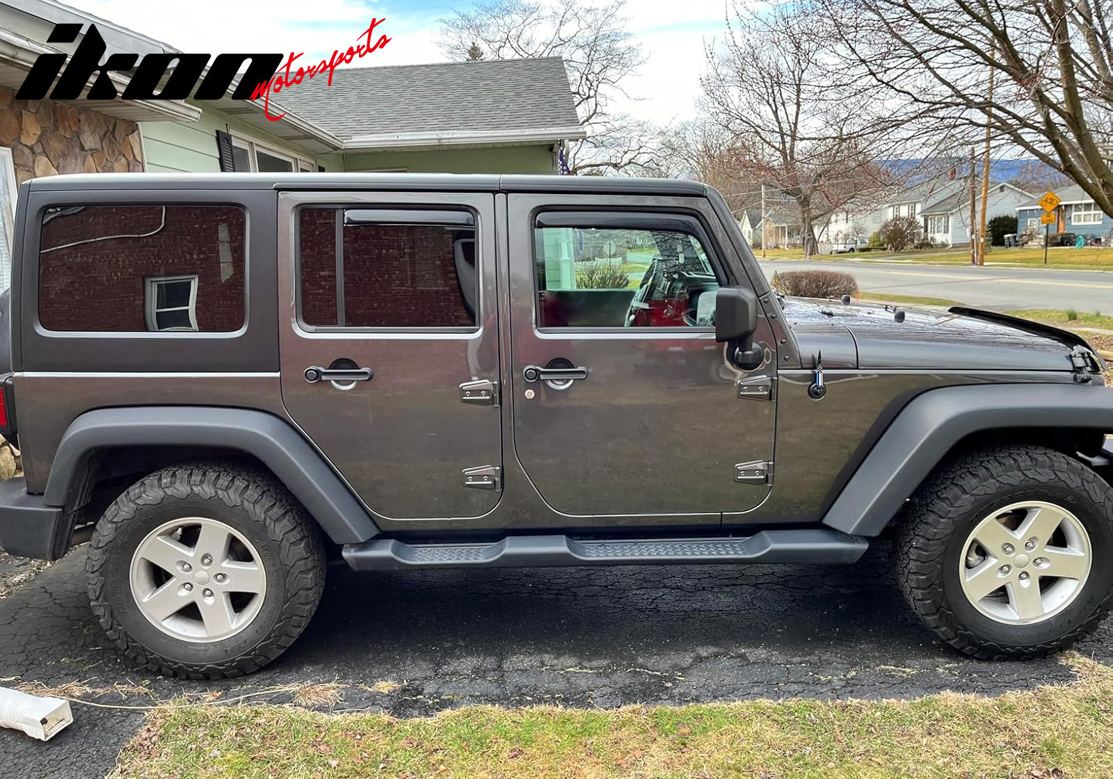 Fits 07-17 Jeep Wrangler& 18 Wrangler JK Unlimited In-channel Window Visors 4PCS