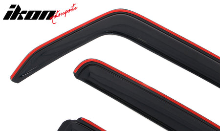 Fits 07-17 Jeep Wrangler& 18 Wrangler JK Unlimited In-channel Window Visors 4PCS