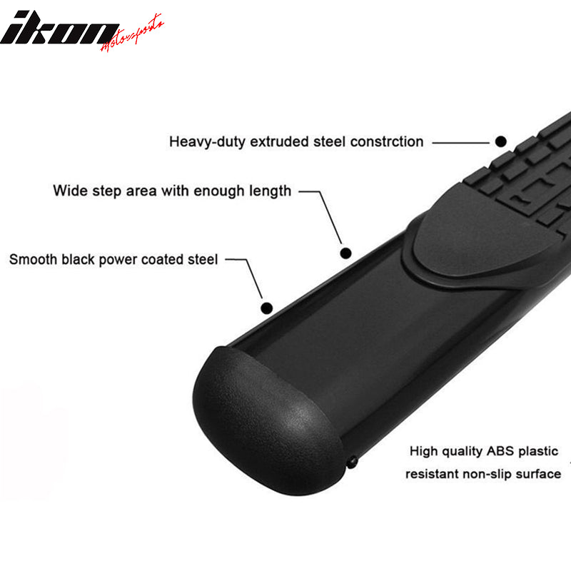 Fits 07-21 Toyota Tundra Extended Cab 4" Oval Side Step Nerf Bar Running Boards