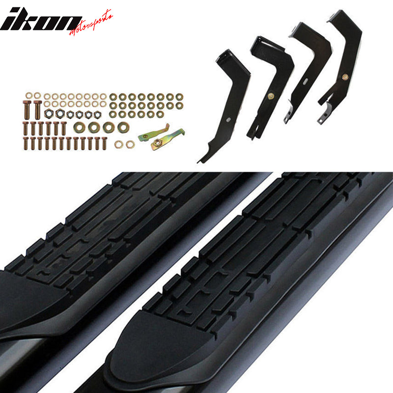 Fits 07-21 Toyota Tundra Extended Cab 4" Oval Side Step Nerf Bar Running Boards