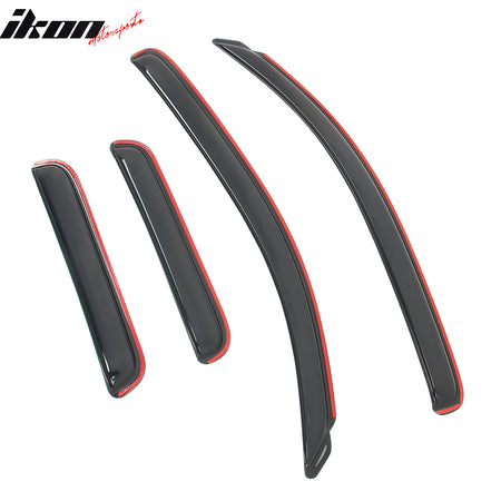 Fits 07-21 Toyota Tundra Double Cab In-Channel Window Visors Acrylic Rain Shade