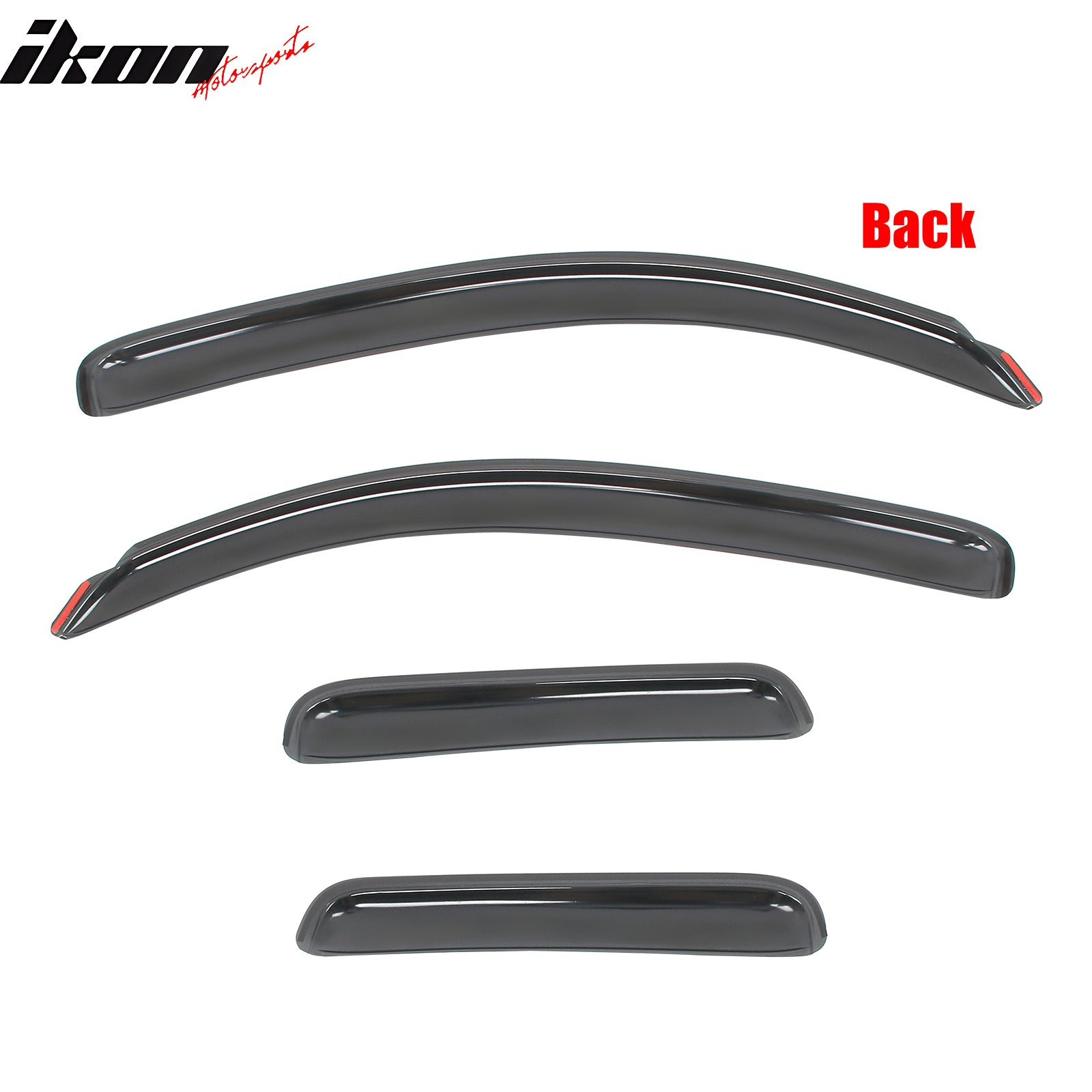Fits 07-21 Toyota Tundra Double Cab In-Channel Window Visors Acrylic Rain Shade
