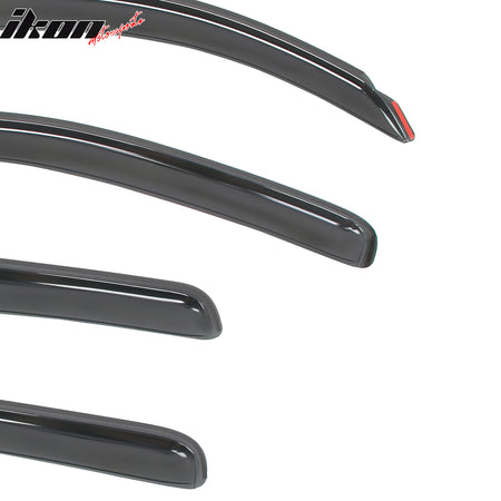Fits 07-21 Toyota Tundra Double Cab In-Channel Window Visors Acrylic Rain Shade
