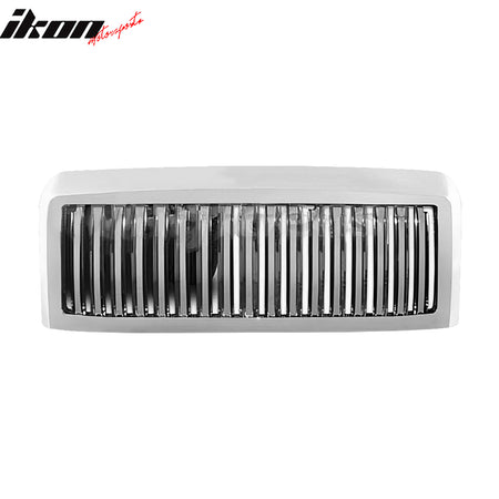 Fits 2008-2009 Ford Super Duty Front Bumper Upper Mesh Grille Grill Chrome 1PC