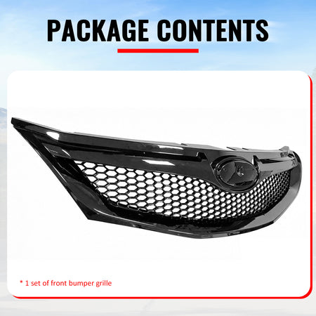 Fits 08-10 Subaru WRX & WRX STI Hatchback Honeycomb Style Grille Gloss Black ABS