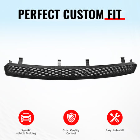 IKON MOTORSPORTS Front Lower Grille, Compatible with 2008-2010 Subaru Impreza WRX STI, Honeycomb Style Gloss Black ABS Replacement Front Bumper Grill Insect Prevention