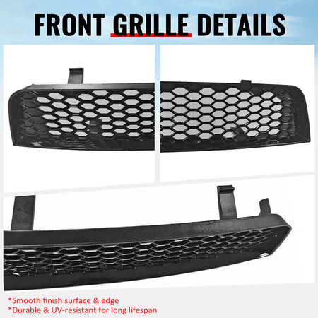 Fits 08-10 Subaru Impreza WRX STI Gloss Black Honeycomb Style Lower Grille ABS