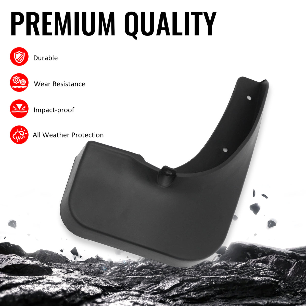 Fits 08-10 Toyota Highlander Front & Rear Mud Flaps Wheel Arch Splash Guards PP
