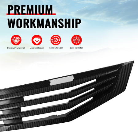 Fits 08-10 Honda Accord Coupe Mugen Style Upper Grille Carbon Fiber Print ABS