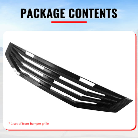 Fits 08-10 Honda Accord Coupe Mugen Style Upper Grille Carbon Fiber Print ABS