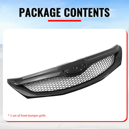 Fits 08-10 Subaru WRX & WRX STI Hatchback Honeycomb Style Grille CF Print ABS