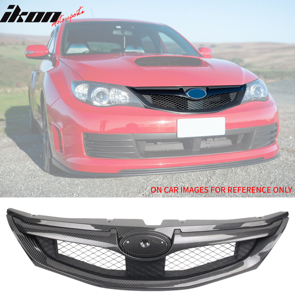 2008-2010 Subaru Impreza WRX Hatch OE Grille Carbon Fiber Print ABS