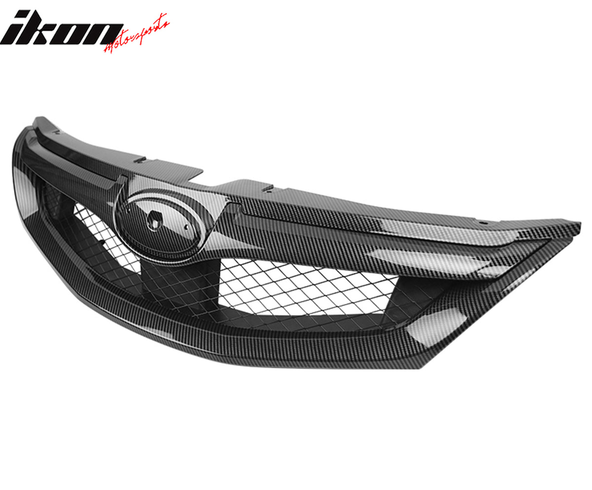 Fits 08-10 Subaru Impreza WRX Hatchback OE Style Front Grille Carbon Fiber Print