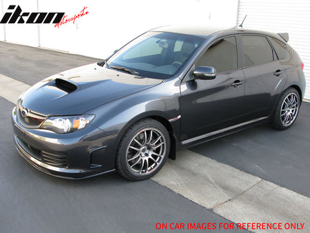 Fits 08-10 Subaru Impreza WRX Hatchback OE Front Grille Gloss Black W/ Silver