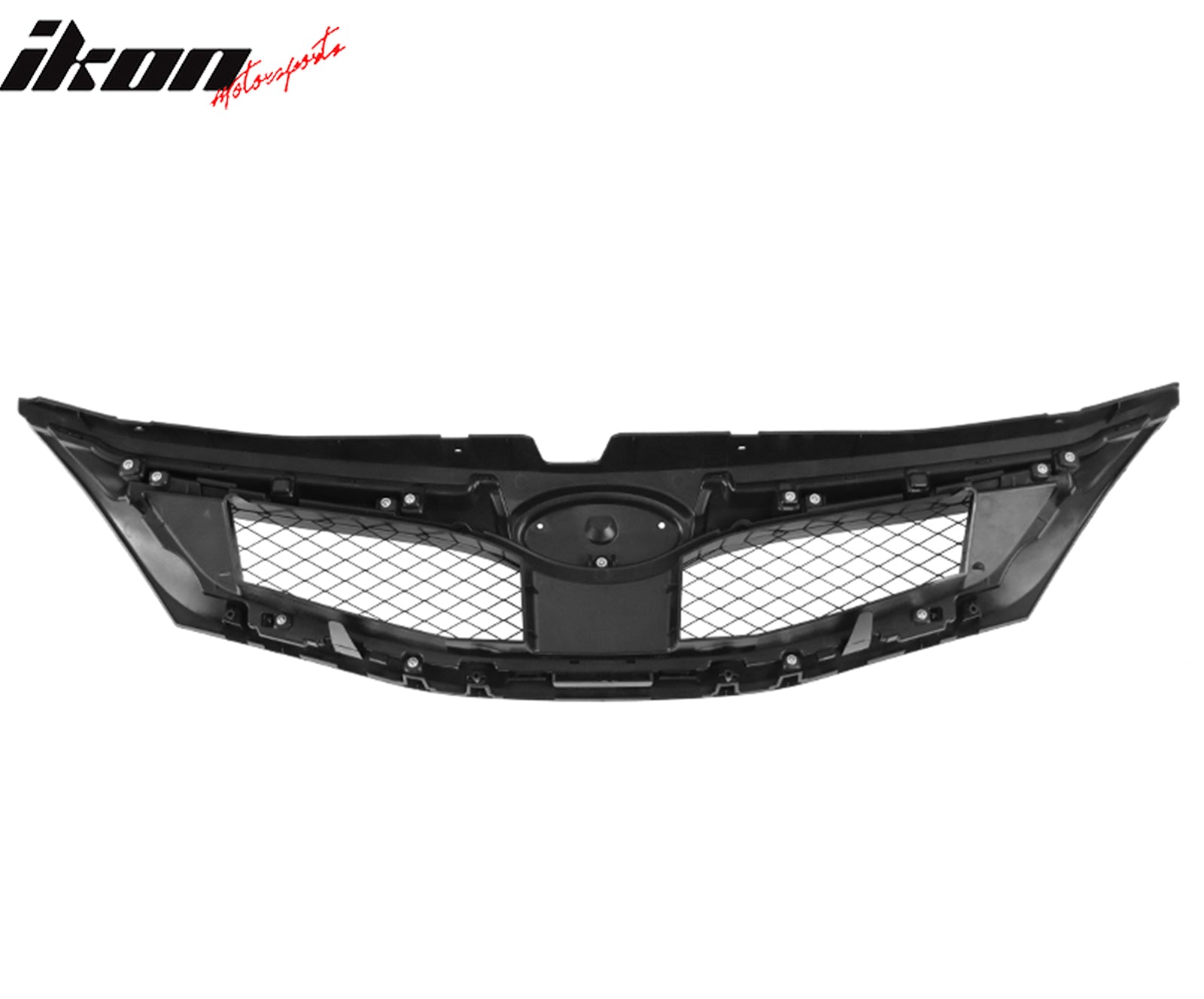 Fits 08-10 Subaru Impreza WRX Hatchback OE Front Grille Gloss Black W/ Silver