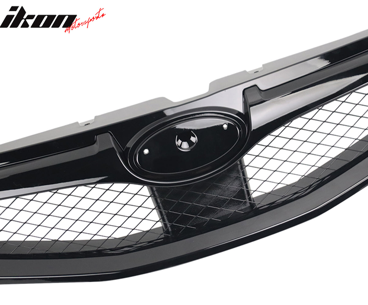 Fits 08-10 Subaru Impreza WRX Hatchback OE Style Front Bumper Grille Gloss Black