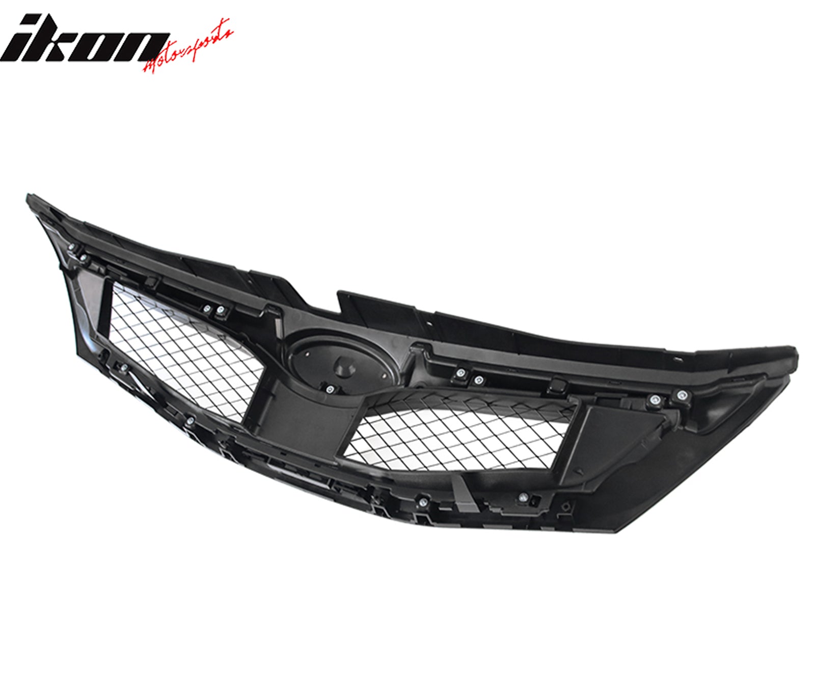 Fits 08-10 Subaru Impreza WRX Hatchback OE Front Grille Matte Black W/ Silver
