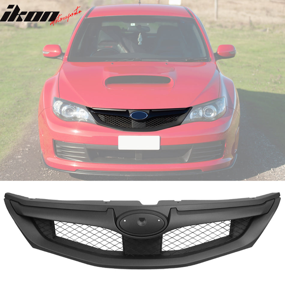 2008-2010 Subaru Impreza WRX Hatchback OE Style Grille Matte Black ABS