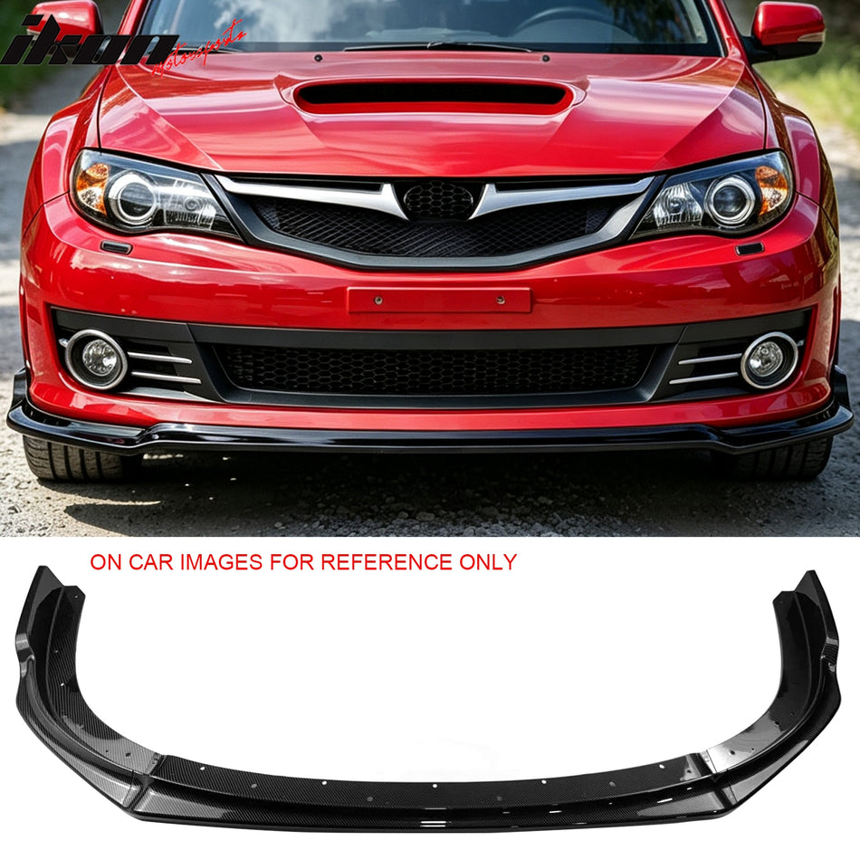 2008-2010 Subaru Impreza WRX STI IKON Style Carbon Fiber Print Front Bumper Lip PP
