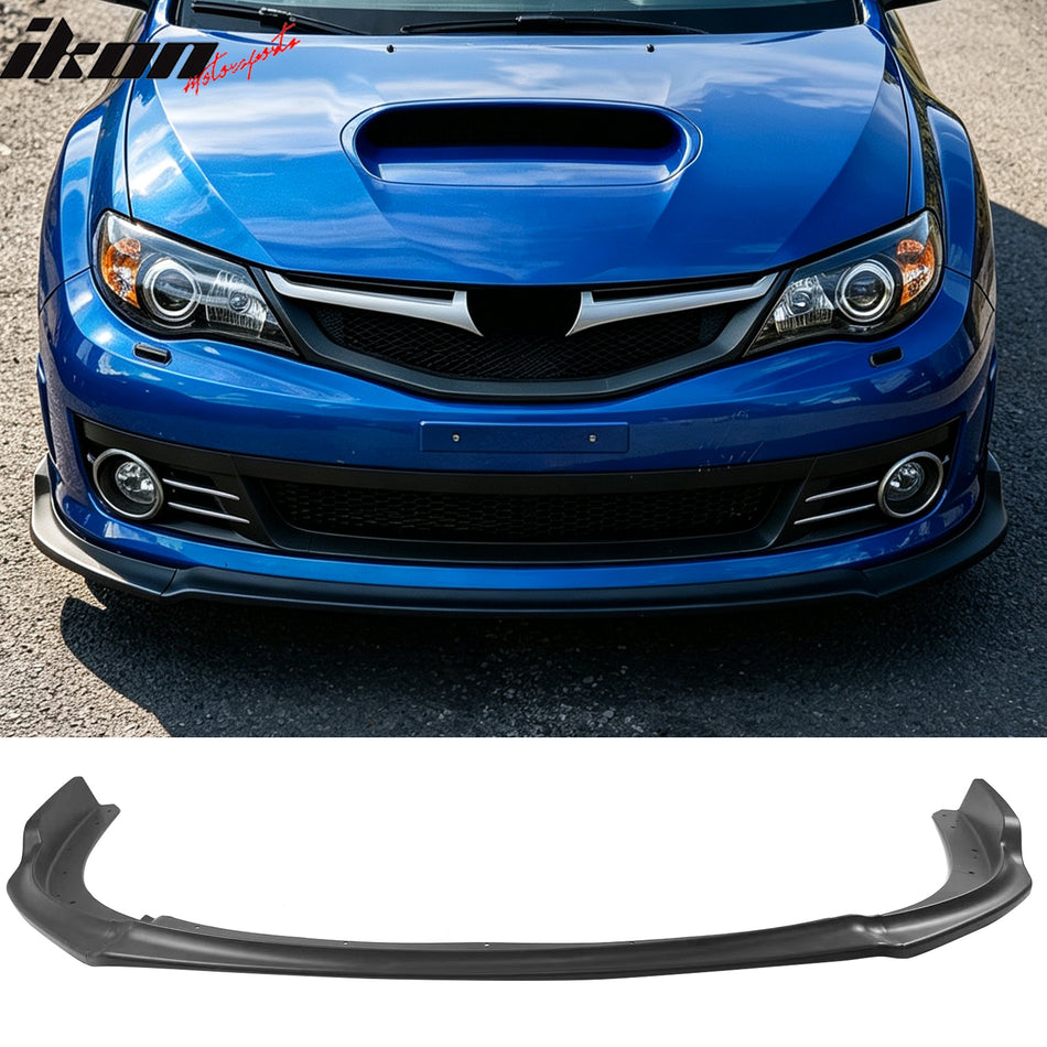 2008-2010 Subaru Impreza WRX STI IKON Style Matte Black Front Bumper Lip PP