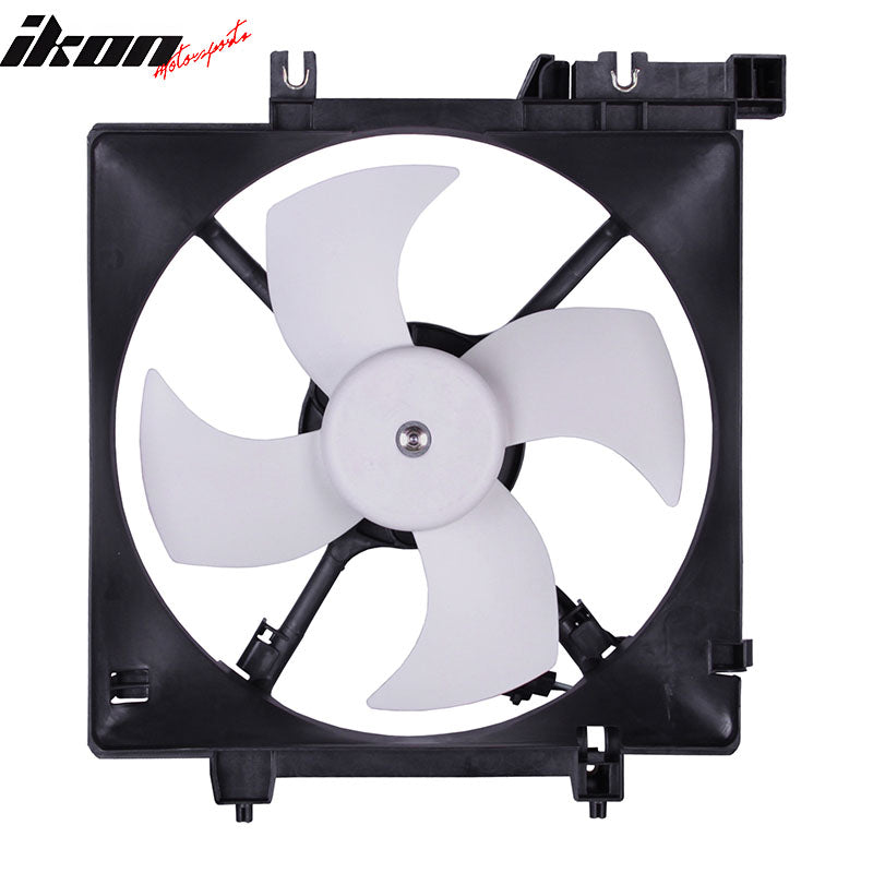 IKON MOTORSPORTS Radiator Cooling Fan Assembly Replacement for 2008-2011 Subaru Impreza 2.5L Without Turbo, 2011-2013 Forester 2.5L Without Turbo LH, M:45121AG000 SU3115120 Single Engine Fans, Black