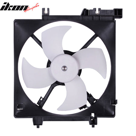 IKON MOTORSPORTS Radiator Cooling Fan Assembly Replacement for 2008-2011 Subaru Impreza 2.5L Without Turbo, 2011-2013 Forester 2.5L Without Turbo LH, M:45121AG000 SU3115120 Single Engine Fans, Black
