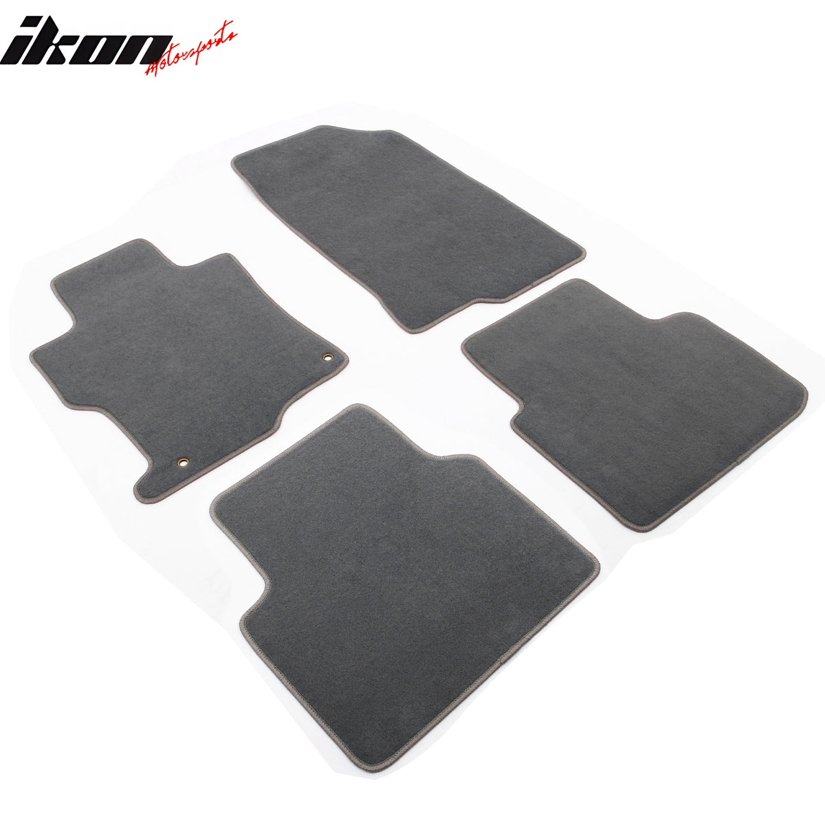 Fits 08-12 Honda Accord Floor Mats Nylon Gray Non-Slip Auto Carpets 4PC Set