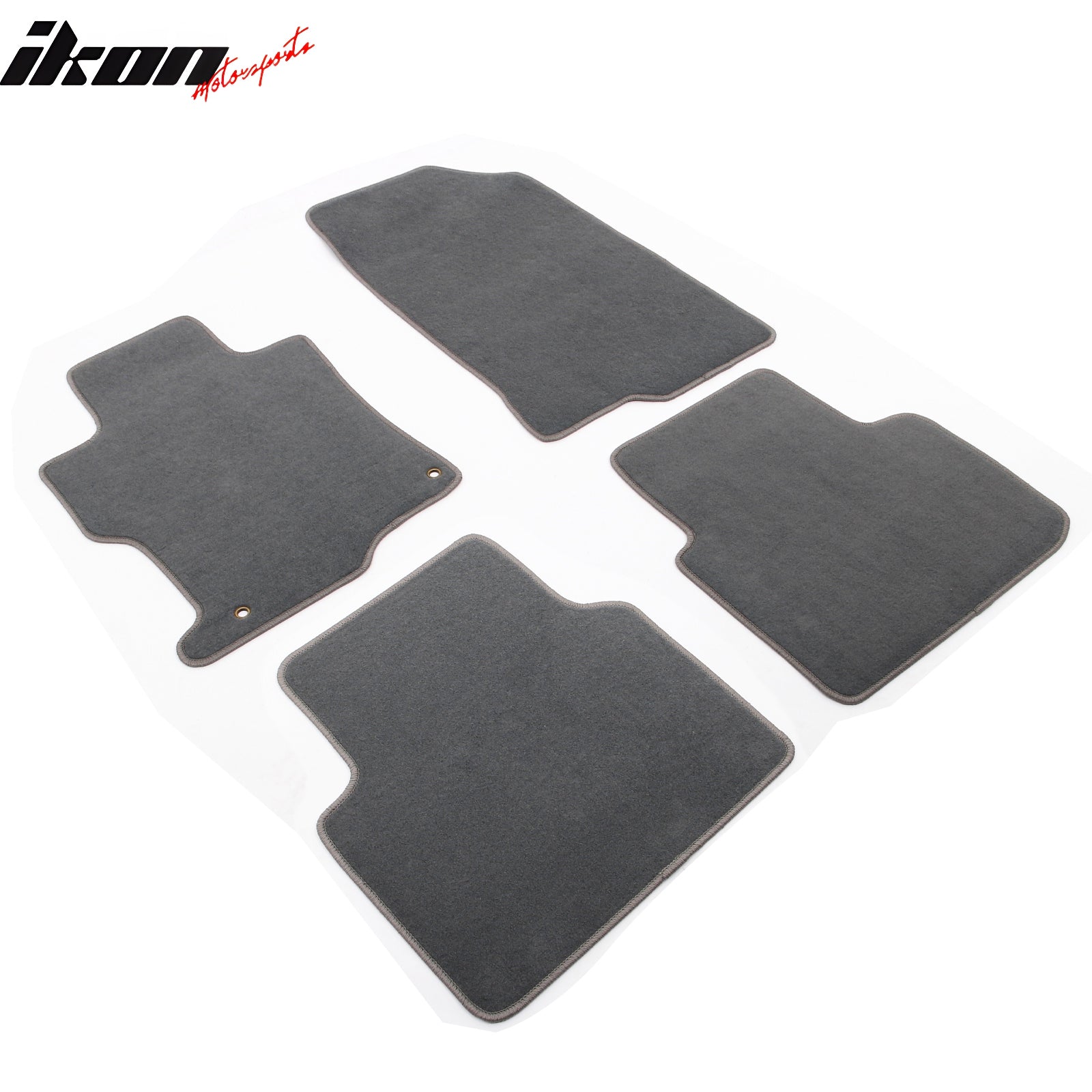 Fits 08-12 Honda Accord Floor Mats Nylon Gray Non-Slip Auto Carpets 4PC Set