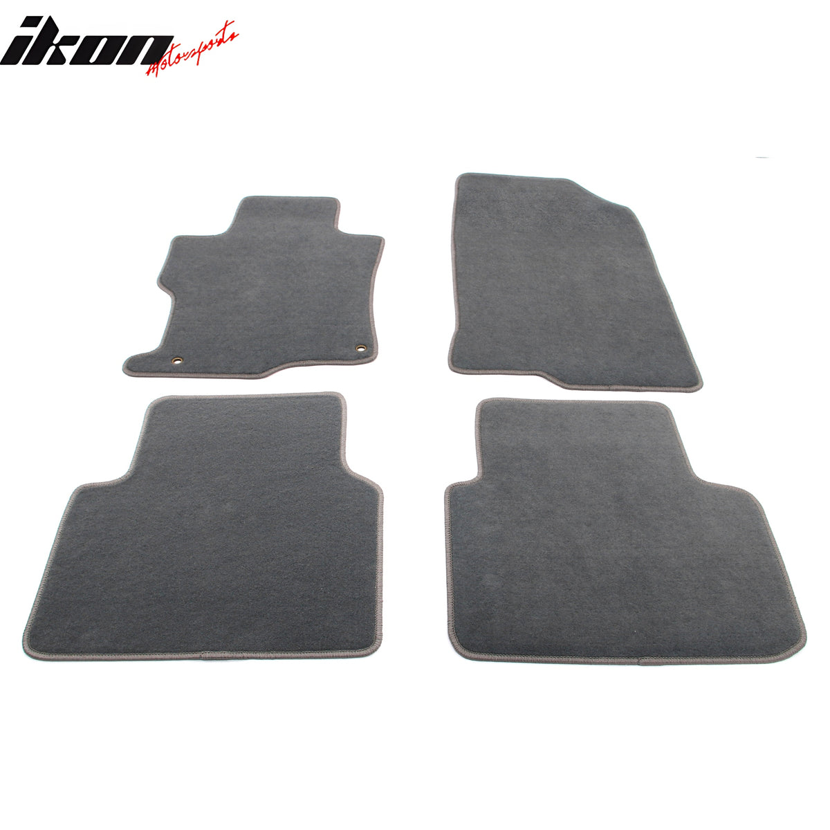 Fits 08-12 Honda Accord Floor Mats Nylon Gray Non-Slip Auto Carpets 4PC Set