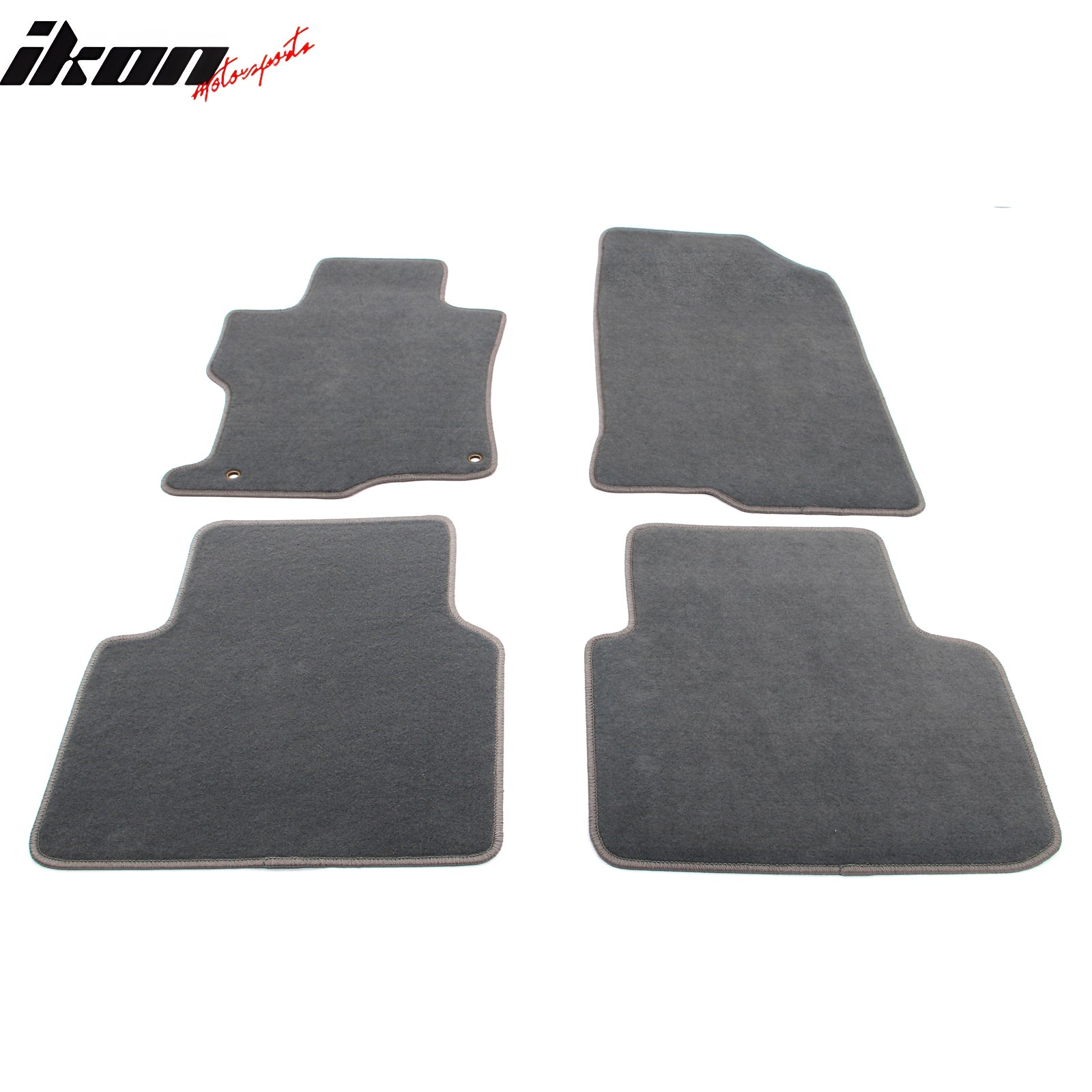 Fits 08-12 Honda Accord Floor Mats Nylon Gray Non-Slip Auto Carpets 4PC Set
