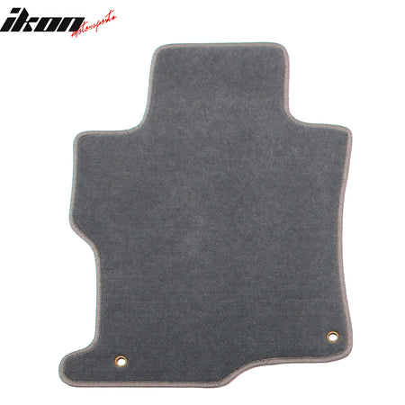 Fits 08-12 Honda Accord Floor Mats Nylon Gray Non-Slip Auto Carpets 4PC Set