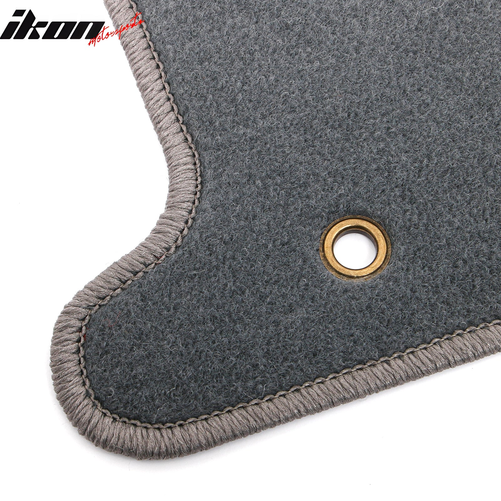 Fits 08-12 Honda Accord Floor Mats Nylon Gray Non-Slip Auto Carpets 4PC Set