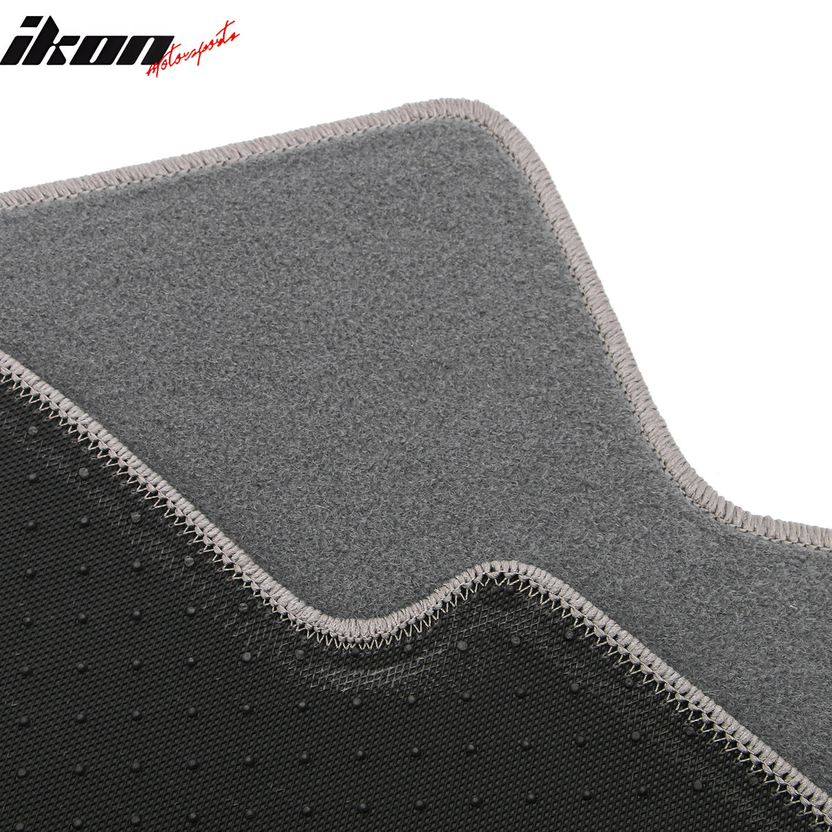 Fits 08-12 Honda Accord Floor Mats Nylon Gray Non-Slip Auto Carpets 4PC Set