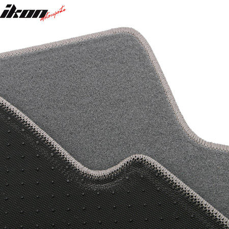 Fits 08-12 Honda Accord Floor Mats Nylon Gray Non-Slip Auto Carpets 4PC Set