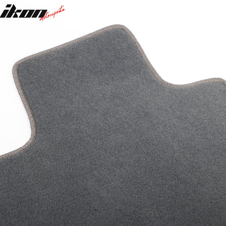 Fits 08-12 Honda Accord Floor Mats Nylon Gray Non-Slip Auto Carpets 4PC Set