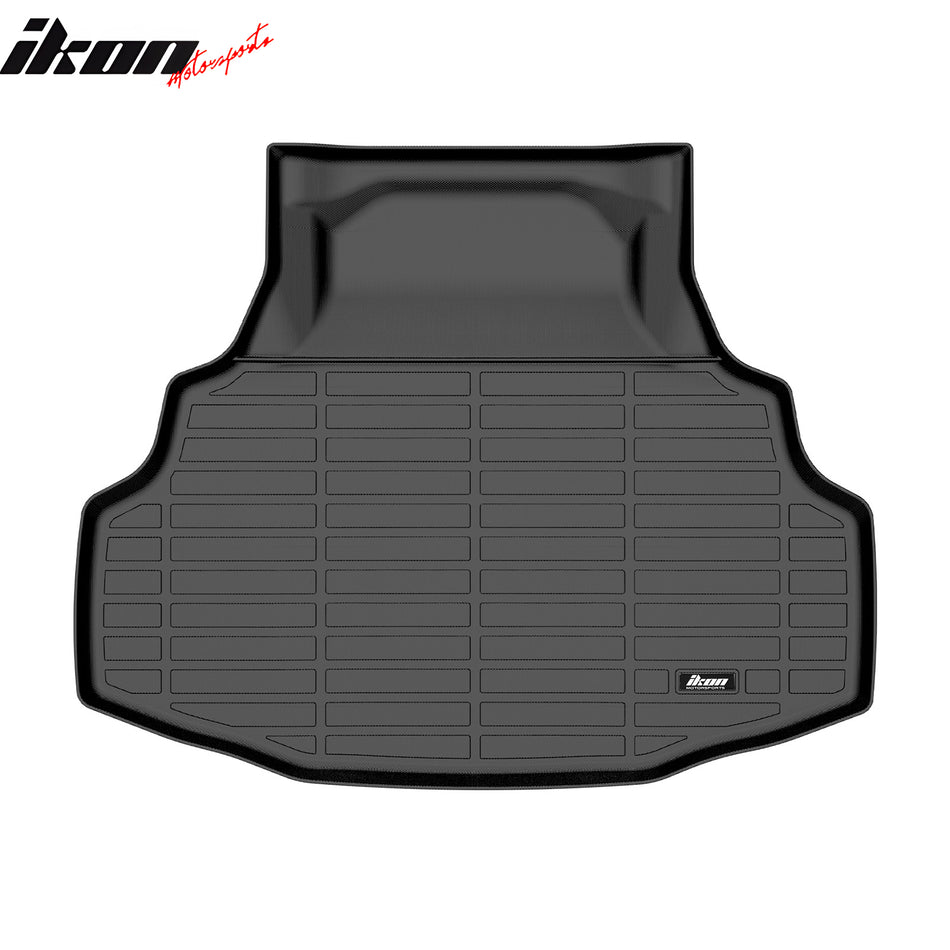 2008-2012 Honda Accord Sedan 4-Door 3D TPE All Weather Heavy Duty Waterproof Rear Trunk Tray Cargo Area Liner Mats Interior Auto Parts