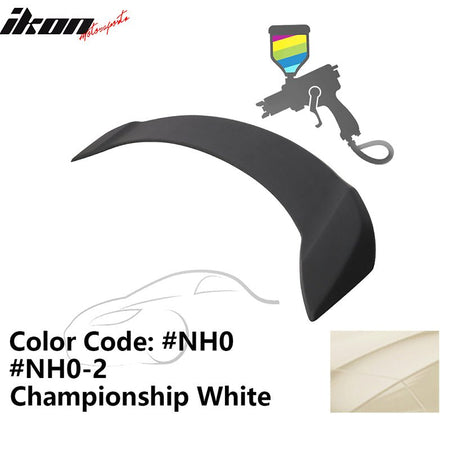 2008 - 2012 Honda Accord 4 - Door OE Trunk Spoiler Lip ABSPainted NH0, NH0 - 2 Championship WhiteIkon Motorsports