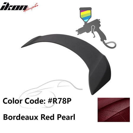 2008 - 2012 Honda Accord 4 - Door OE Trunk Spoiler Lip ABSPainted R78P Bordeaux Red PearlIkon Motorsports