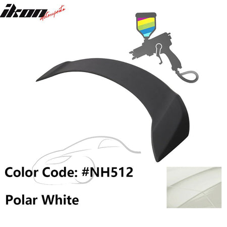 2008 - 2012 Honda Accord 4 - Door OE Trunk Spoiler Lip ABSPainted NH512 Polar WhiteIkon Motorsports