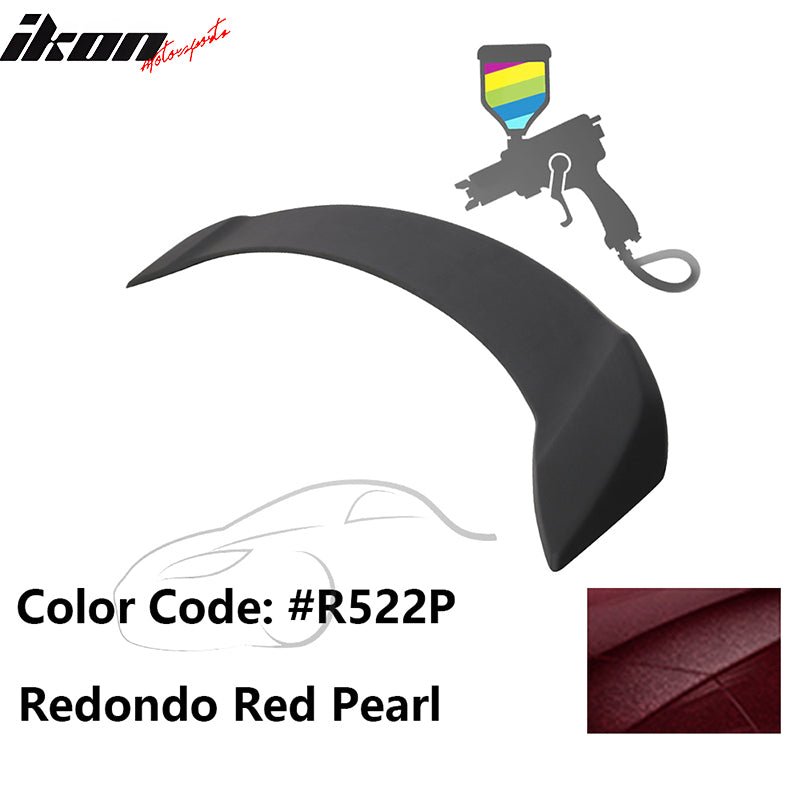 2008 - 2012 Honda Accord 4 - Door OE Trunk Spoiler Lip ABSPainted R522P Redondo Red PearlIkon Motorsports