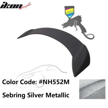 2008 - 2012 Honda Accord 4 - Door OE Trunk Spoiler Lip ABSPainted NH552M Sebring Silver MetallicIkon Motorsports