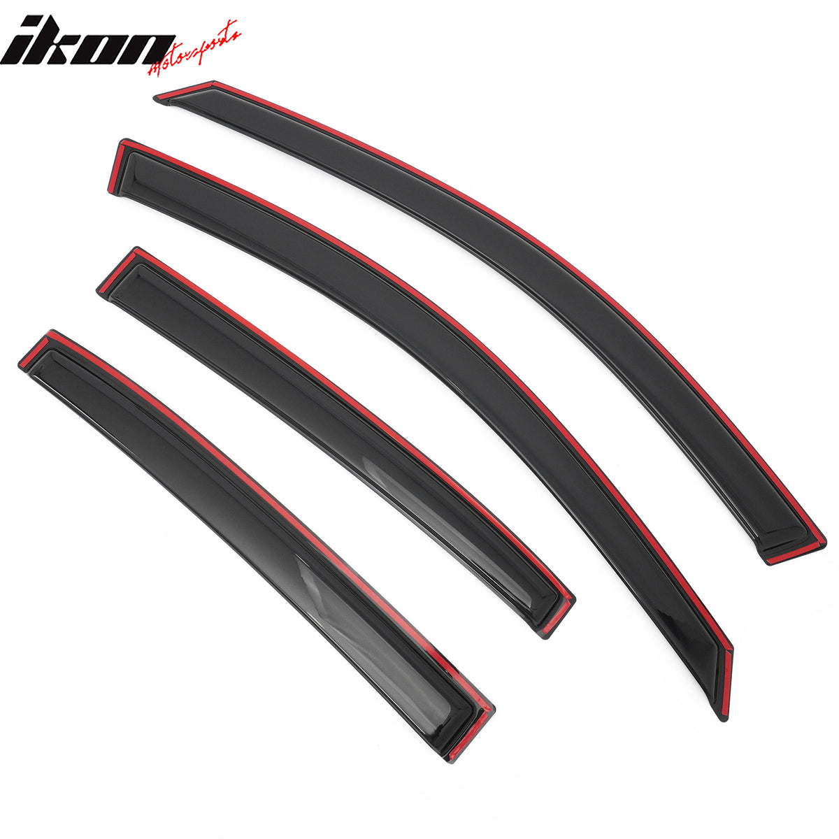 Fits 08-12 Honda Accord Sedan Window Visors In Channel Sun Rain Guard Deflector