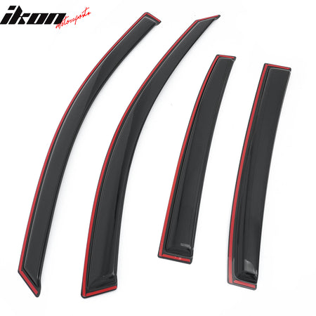 Fits 08-12 Honda Accord Sedan Window Visors In Channel Sun Rain Guard Deflector