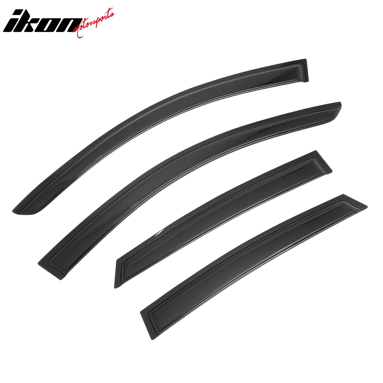 Fits 14-17 Infiniti QX50& 08-12 EX35 4PCS Window Visors Smoke Acrylic Rain Shade