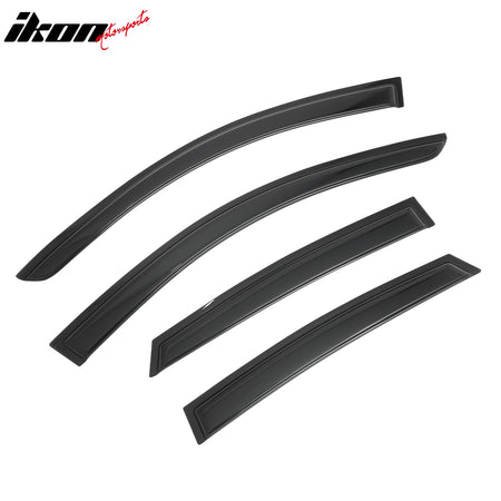 Fits 14-17 Infiniti QX50& 08-12 EX35 4PCS Window Visors Smoke Acrylic Rain Shade