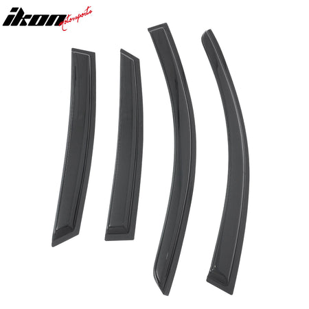 Fits 14-17 Infiniti QX50& 08-12 EX35 4PCS Window Visors Smoke Acrylic Rain Shade